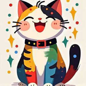 Huacan Digital Oil Painting By Numbers Cute Cat DIY Art Acrylic Paint By Number Animal Cartoon Handmade Hobby Wall Decoration