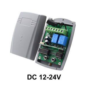 2CH Universal Garage Door Receiver Gate Opener Fixed Rolling Code for TOP 432NA 432EE 432EV Remote Control 433mhz