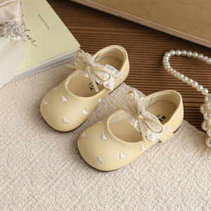 Girls Lace Bow Princess Shoes Versatile Spring/Fall New