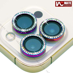 Glitter Camera Lens Protector for iPhone 15ProMax 15 Pro 14 ProMax 14 Plus 12 13 Pro Max 11 Promax 9H Tempered Glass Diamond Dazzle Metal Camera Screen Cover