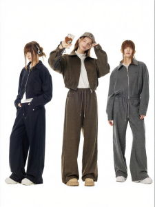 Turn Signal | Fashion Casual Two-piece Set Short Jacket and Wide-leg Pants