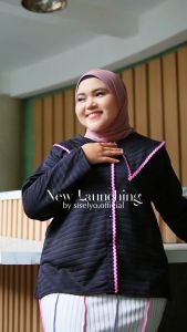 Siselyo Qana Knit Blouse Outer Jumbo Atasan Bigsize Kekinian