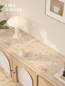 French Vintage Luxury Girls Leather TV Cabinet Table Mat Sideboard Pad Waterproof Oil Resistant Shoe Cabinet Dining Table Tea Set