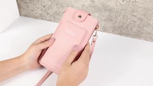 Factory Wholesale Mobile Phone Bag Womens Small Students Crossbody Bag Multi-Functional Touch Screen Mobile Phone Bag  Coin Purse