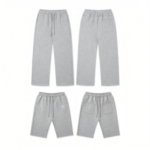 PSO Brand | Embroidered Paw Print LOGO Knit Casual Pants