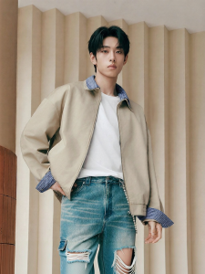 Semir | Retro Two-in-One Detroit Jacket Plaid Turn-Down Collar