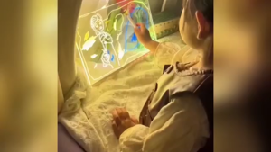 Christmas DIY Erasable And Luminous Acrylic Transparent Writing Board LED Fluorescent Board Childrens Puzzle Drawing Toys