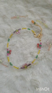 Lắc chân hạt cườm phong cách hàn quốc – vòng chân y2k nữ tính – catshop