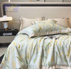 【Barley】Washed Silk Blanket Silky Cooling Thin Summer Quilt Smooth Blankets Solid Comforter Bed Cover Single Queen King Size