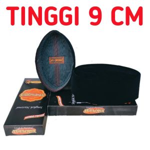 Peci Songkok Ukuran Besar Jumbo Nomor 11 12 13 14 tinggi 11 cm 12 cm 10 cm Peci Hitam Polos jumbo 12