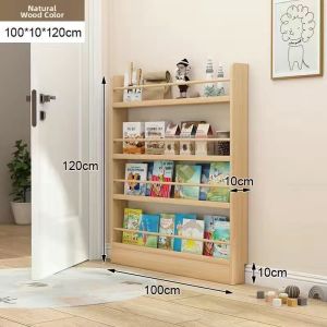 MOLORE | Childrens Storage Bookshelf Multilayer Wooden Shelf