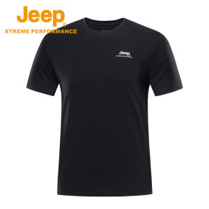 Jeep | Jeep Official Mens T-shirt Summer Sporty Short Sleeve Round Neck Breathable Fitness Casual Half Sleeve Windproof UV Protection