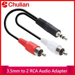 3.5mm To 2RCA Cable 3.5mm Jack Male To 2RCA Male Stereo Audio Adapter RCA Extension Cable for Phone Amplifier Speaker DVD