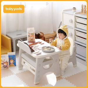Baby Learning Desk Early Education Game Reading Area Small Table Toy Plastic Desk Children Table And Chair Set Lightweight Cotton Polyester