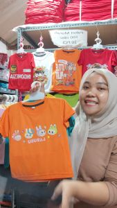 Baju Kaos Atasan Karakter Labubu Anak Laki Laki Keren Dan Perempuan Lucu Usia 1 - 10 Tahun - DTF