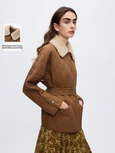 LANCY FROM 25 | Detachable Fur Collar Camel Wool Retro Fashion Coat