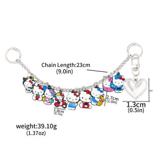 Sanrio Hello Kitty 50th Anniversary Bag Pendant Keychain My Melody Cool Lovely Pendant Jewelry Ideal Gift For Female Friends
