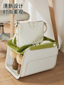 Office Desk underneath Layered Small Box Storage Rack Roller Equipped Book Bag Organizer Plastic Stand for Miscellaneous Items