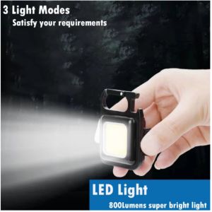 Senter mini camping charge portable COB outdoor carabiner