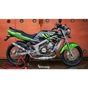 STRIPING STICKER ORI LIS STANDAR DECAL KAWASAKI NINJA SS ZEBRA tahun 2012 2013 HIJAU