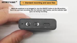 500 Hours Time Mini Voice Activated Recorder Built-in Magnet Small Digital Audio Recording Device Sound Dictaphone STTWUNAKE