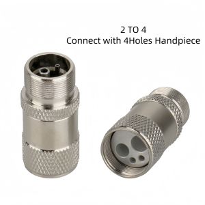 Dental Handpiece Adapter 2/4 Holes Changer Connector for High/Low Speed Handpiece Dental Spare Parts Tool Tubing Hose Accessory