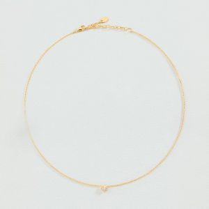 AGATHA | Simple Elegant Single Flower Necklace Silver