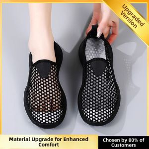 Summer Hollow Breathable Slip-On Wide-toed Lightweight Sandals