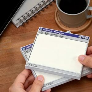 2 Cái Giấy Ghi Chú Dán Hình Máy Tính Cổ Điển Sổ Ghi Chú Phong Cách Windows Cũ Có Keo Dán 100 Tờ Tổng Cộng