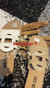 INARA 3LOOK Sandal Kulit Wanita Terbaru 2024 Sendal Wanita Dewasa Kekinian Non Slip Flat Wanita