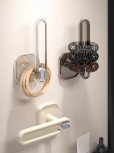 หัวเข็มขัดผูกผมแบบติดผนังแบบไม่ต้องเจาะ รัดผม คลิปผม ยางยืด ยางรัดผม ติดผนังแบบติดด้วยซิลิโคน