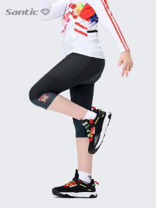 Santic กางเกงปั่นจักรยานสําหรับเด็กการดูดซับแรงกระแทกระบายอากาศกางเกงจักรยานเบาะป้องกันสําหรับวัยรุ่น