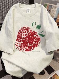 เสื้อยืดคอกลมแขนสั้นผ้าฝ้ายแท้สำหรับฤดูร้อน ทรงหลวม ทรงเข้ารูป เสื้อคู่รัก เสื้อผ้าทำงานสไตล์ญี่ปุ่นสำหรับนักเรียนชายและหญิง