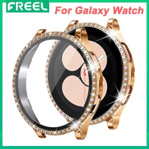 Bling Case and Screen Protector for Samsung Galaxy Watch 5 40mm 44mm PC Diamond Bumper Cover Waterproof Watch 5 Pro Case 45mm