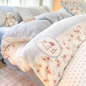 Yuzhaolin | Cute Flannel Soft Bedding Set For Winter
