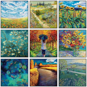 Jigsaw Puzzle 500/1024PCS Van Gogh Famous Painting Art Brain Teaser Puzzle Calming Hobby Gift