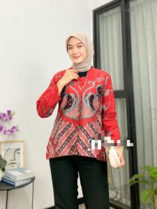BAJU BATIK ATASAN WANITA LENGAN PANJANG