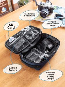 Sanwa Supply | Travel Digital Accessory Organizer High Capacity Handbag