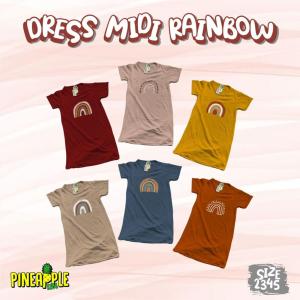 Dress Midi Rainbow - Dress Anak Perempuan 2-6 Tahun by Pineapple Kids