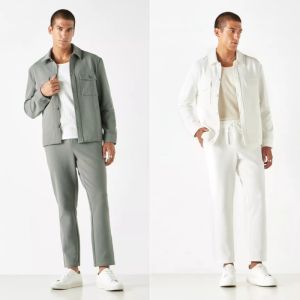 Mens Spring Knitted Breathable Jacket And Sweatpants Set Comfortable Sporty Casual Wear Middle East Fast Fashion