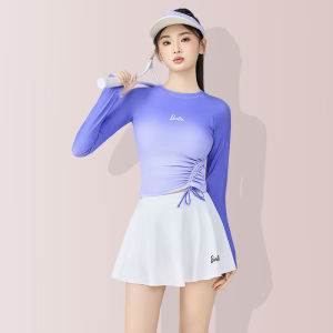 Barbie | Slimming Fashion Gradient Womens Long-Sleeve Two-Piece Tankini