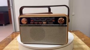 Bluetooth speaker radio mendukung FM AM SW USB/TF | FLECO F-505T Radio Klasik Design Jam Analog | Radio Bluetooth Jadul Full Bass