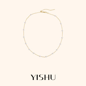 YISHU | Luxury Modern Freshwater Pearl Choker Gold