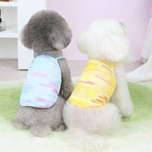 AuntieCindy Cute Dog Clothes New Crayon Line Normcore Shihtzu Cool Suspender Shirt