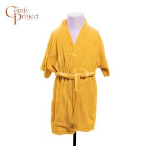 Kids Bathrobe Plain Cotton Towel Water Absorbent for Toddlers Girls and Boys