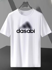 Creative Fun DASABI Printed Short Sleeve T-Shirt DIY Half Sleeve Brother Style Student Clothes Loose Fit round Neck Modal Cotton