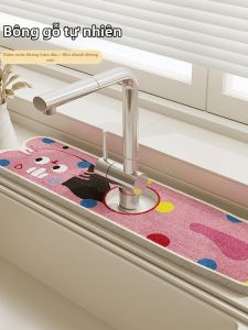 Waterproof Splash Proof Absorbent Bathroom/Kitchen Sink Mat Wood Pulp Cotton