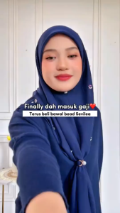 ZOE ARISAH Syerilla Sevilea Beads Hijab Tudung BIdang 45 Japanese Cotton Bawal Manik Batu Diamond Crystal New ZOE ARISSA
