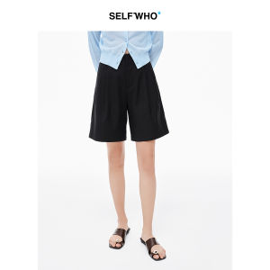 Wool Blend Double Pleated High Waist A Line Shorts