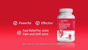 Ship From Singapore - Nutra Botanics Glucosamine 1500mg Chondroitin MSM Triple Strength Glucosamine Supplement - Knee Pain Relief - Joint Supplement